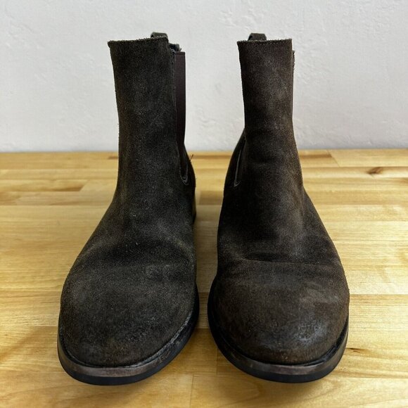 Thursday Boot Co. Duchess Dark Olive Suede Chelsea Ankle Boot Women 9.5 US - Picture 4 of 9